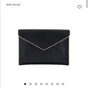 Rebecca Minkoff Leo Clutch, Revolve, Black with Gold Hardware
